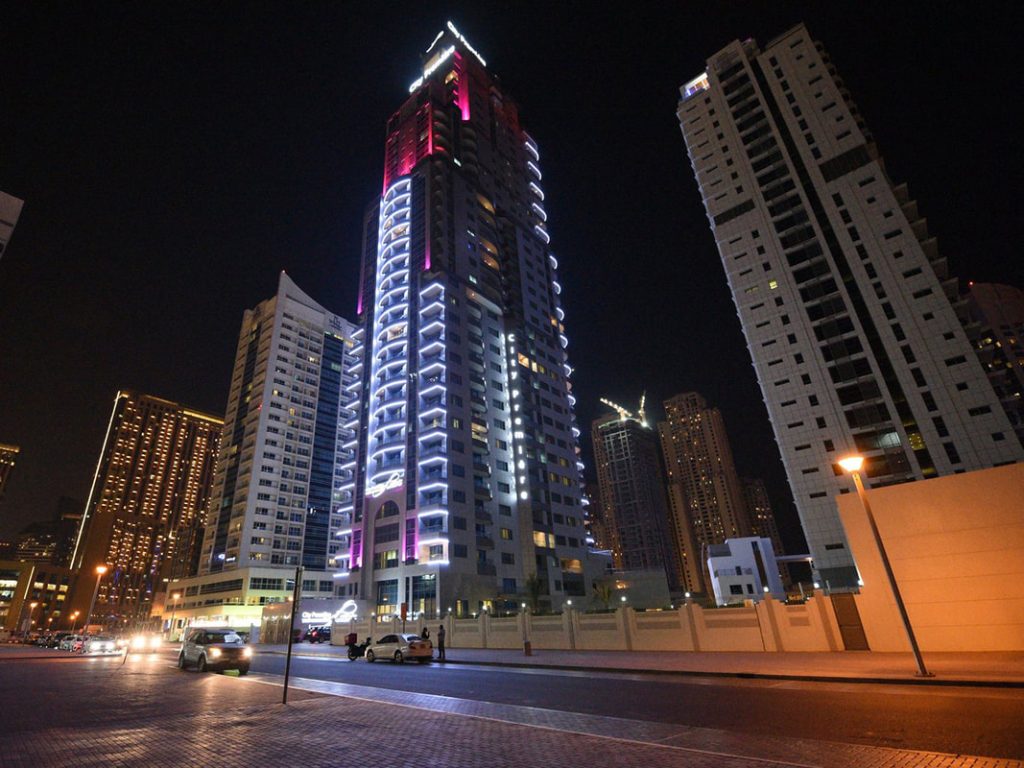 City Premiere Facade Lighting Dubai Marina